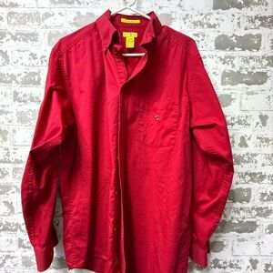 Duck Head Vibrant Red Casual Button Down Shirt